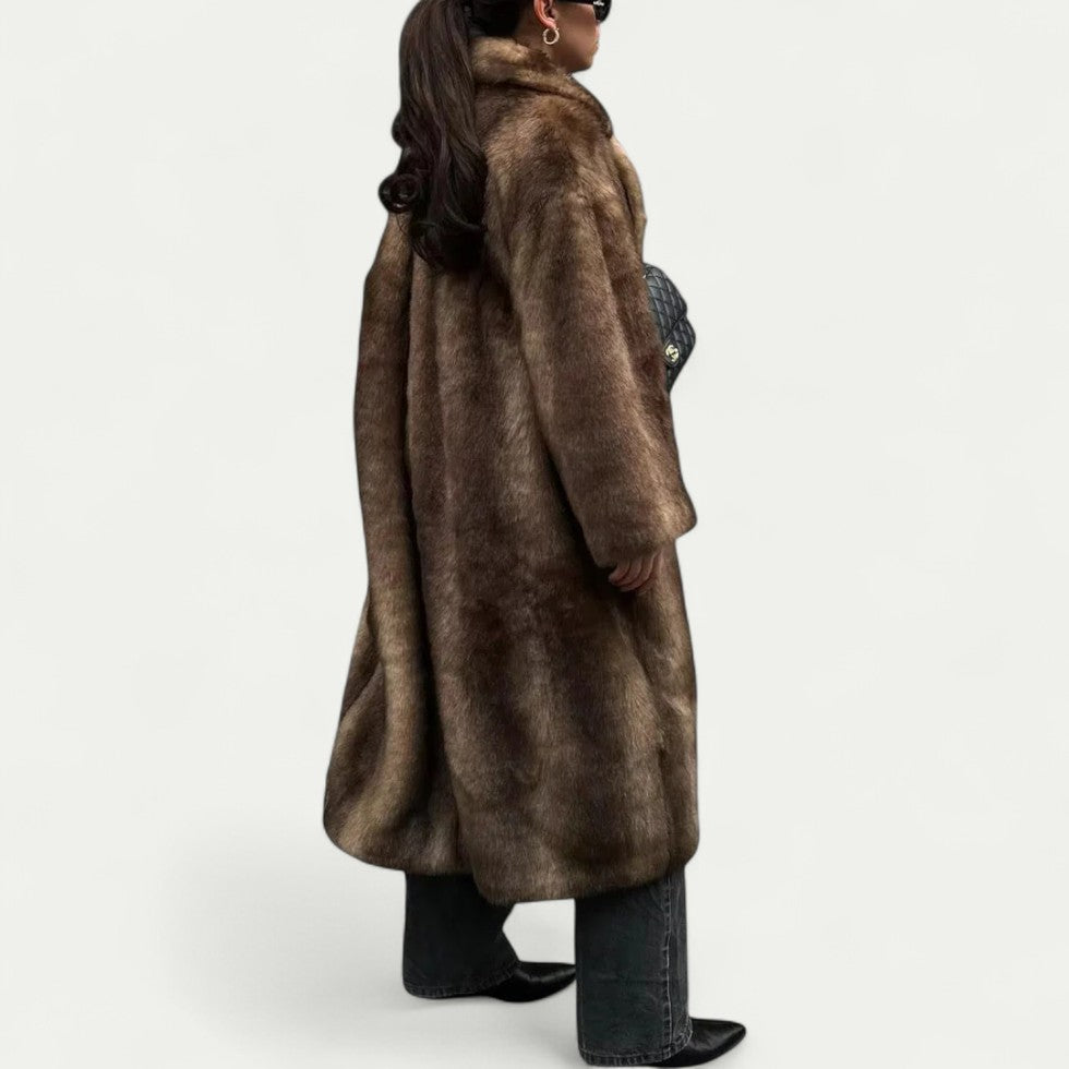 Women’s Long Plush Faux Fur Coat