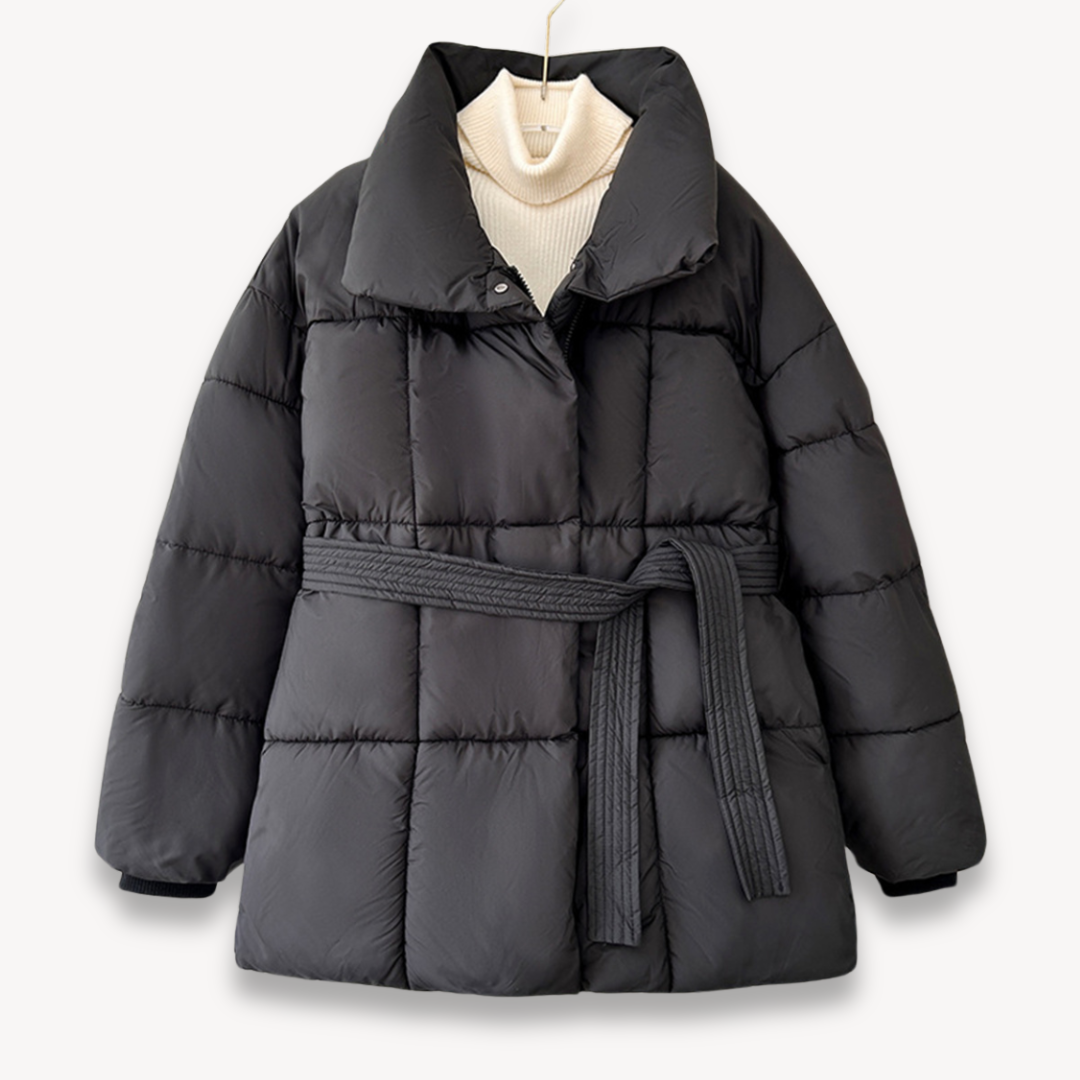 Women’s Belted Quilted Puffer Jacket
