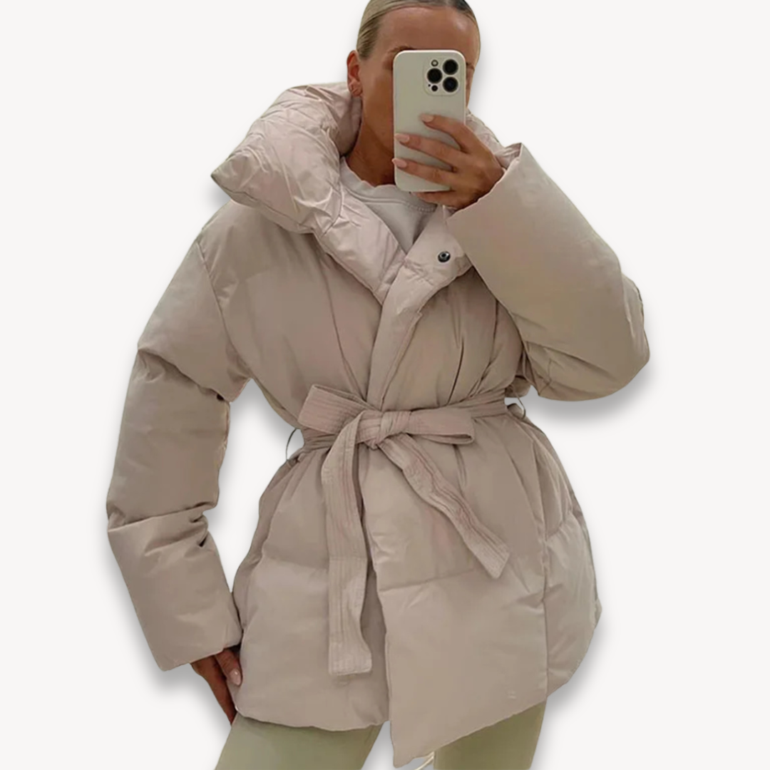 Women’s Belted Quilted Puffer Jacket