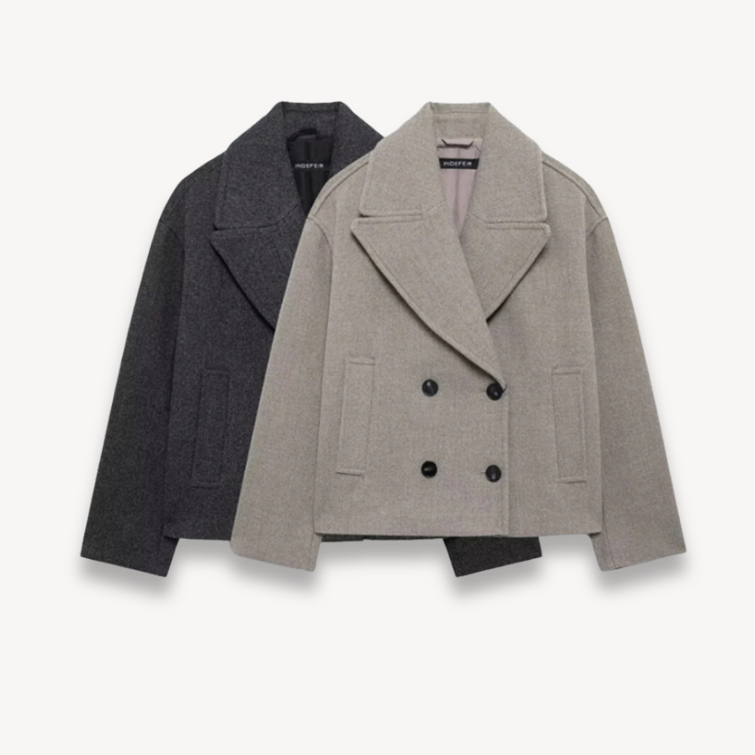 Women’s Elegant Double-Breasted Wool Coat