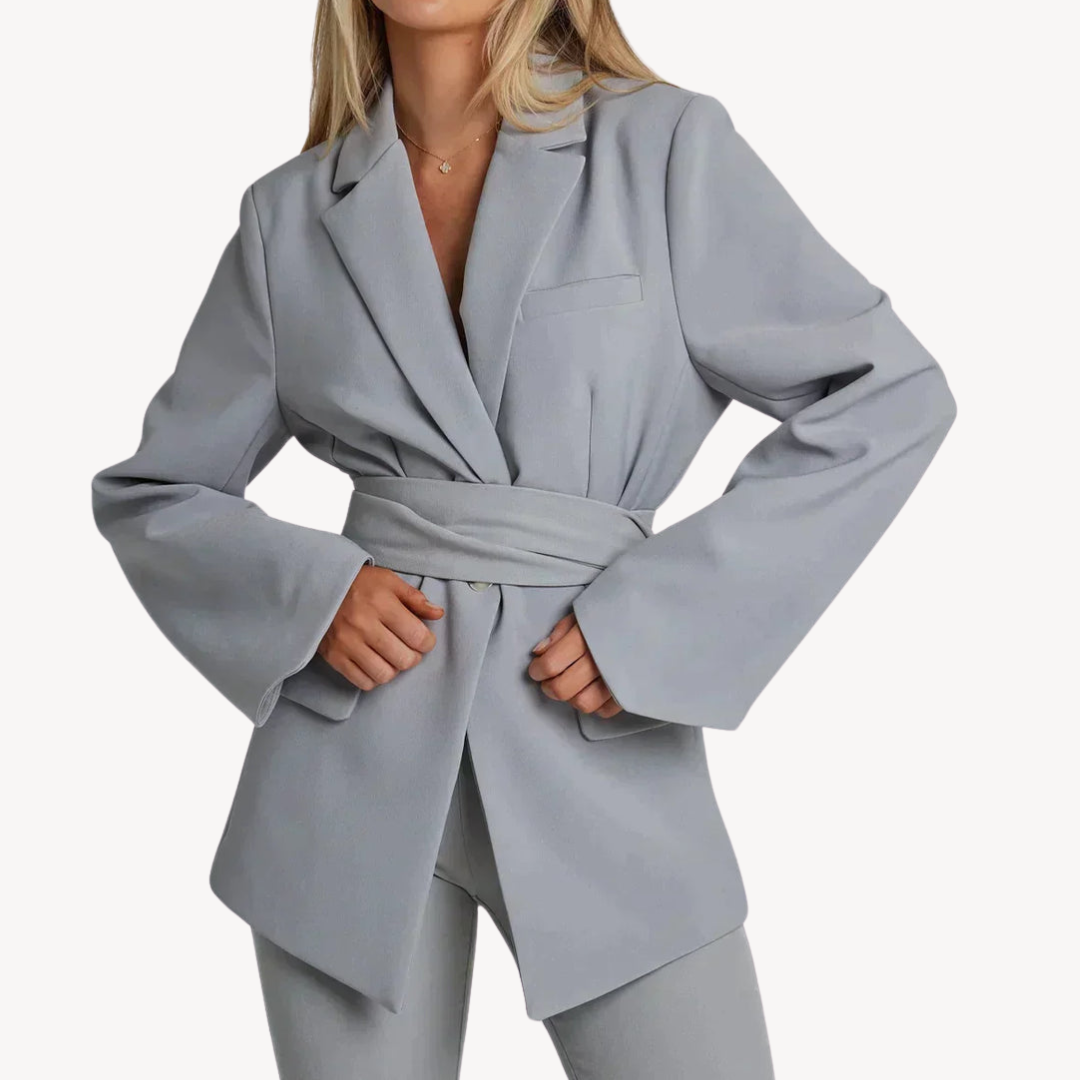 Women’s Elegant Belted Blazer Dress