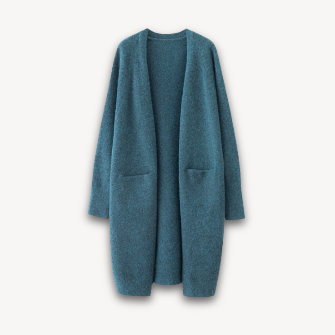 Women's Cashmere Cardigan - Long Open Front