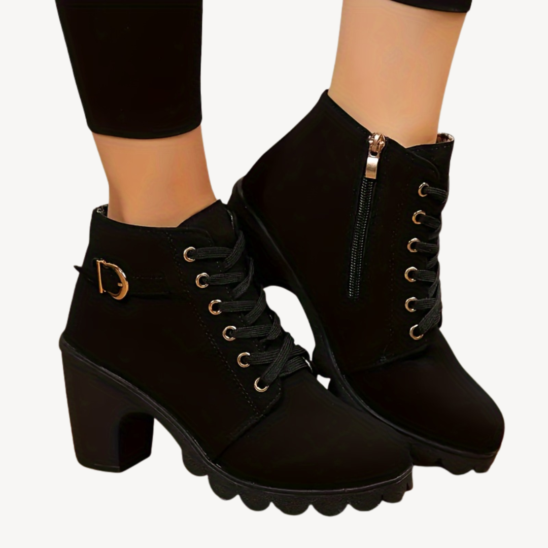 Women’s Elegant Lace-up High Heel Boots