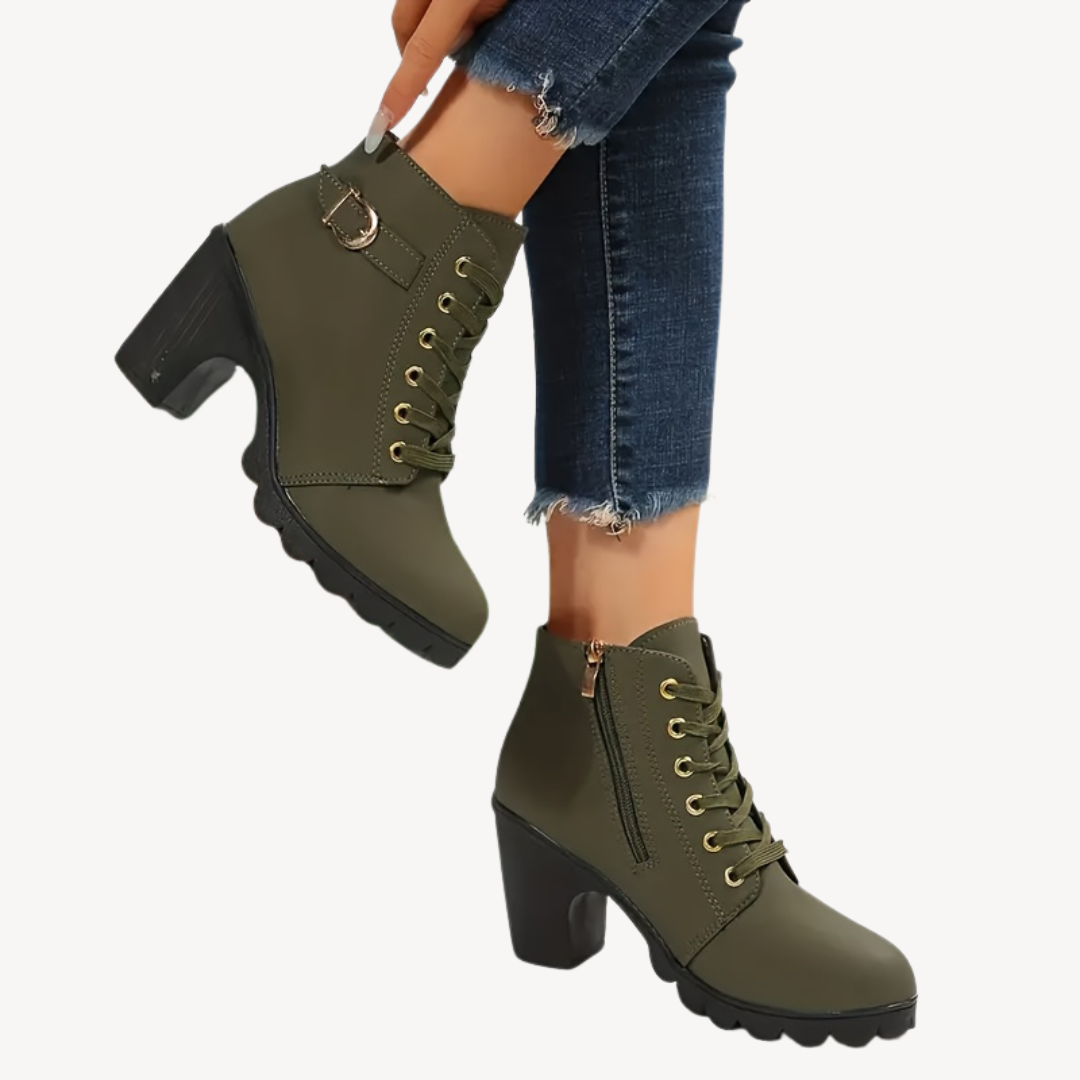Women’s Elegant Lace-up High Heel Boots