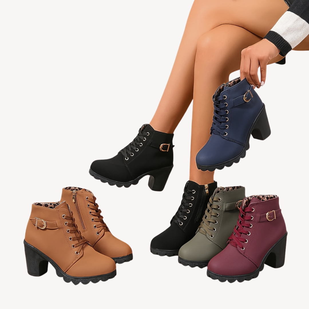 Women’s Elegant Lace-up High Heel Boots