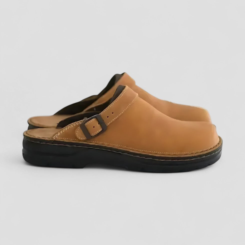 Orthopedic Leather Comfort Slip On Clogs for Women