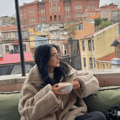 Women’s Cozy Textured Fleece Zip-Up Jacket