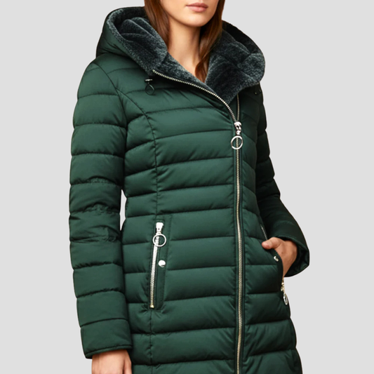 Women’s Faux Fur Hooded Quilted Puffer Coat