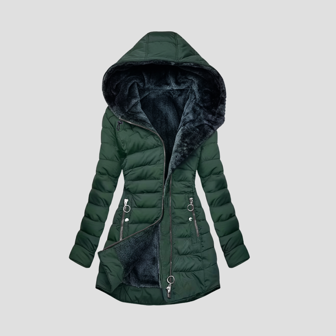 Women’s Faux Fur Hooded Quilted Puffer Coat