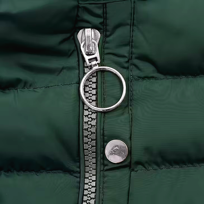 Women’s Mid Length Quilted Puffer Coat with Faux Fur Hood