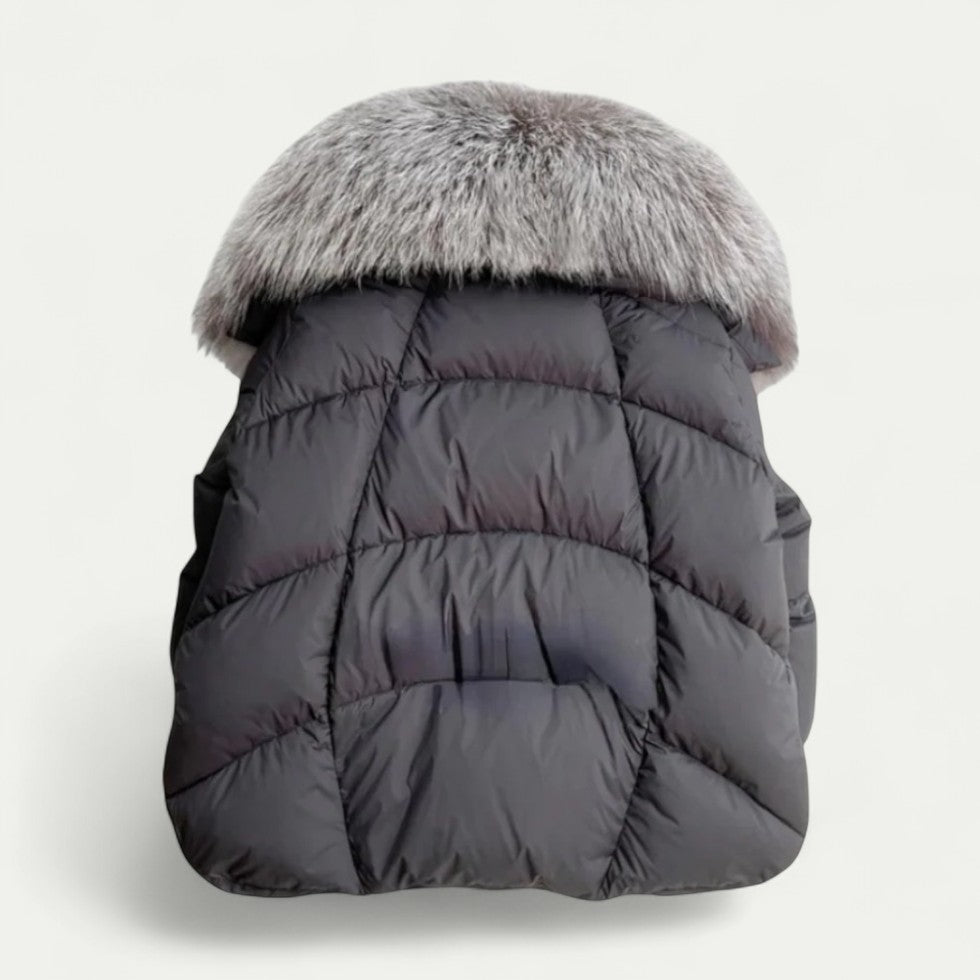 Women’s Cropped Fur Collar Puffer Jacket
