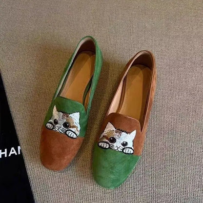 Kitty Printed Dance Slipper Shoes
