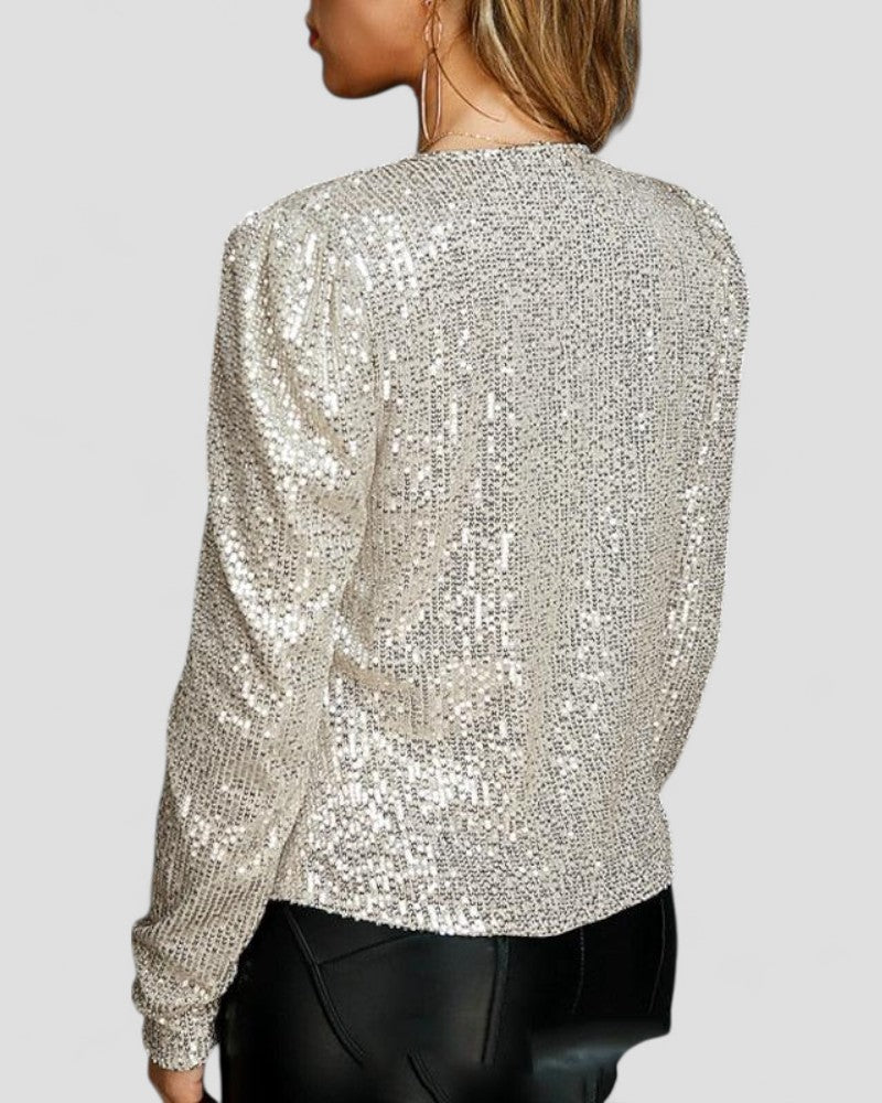 Women’s Gold Sequin Party Blazer