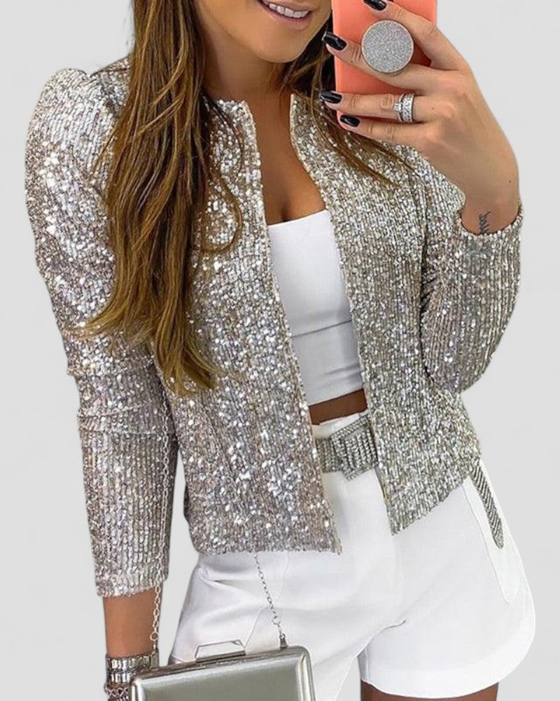 Women’s Gold Sequin Party Blazer