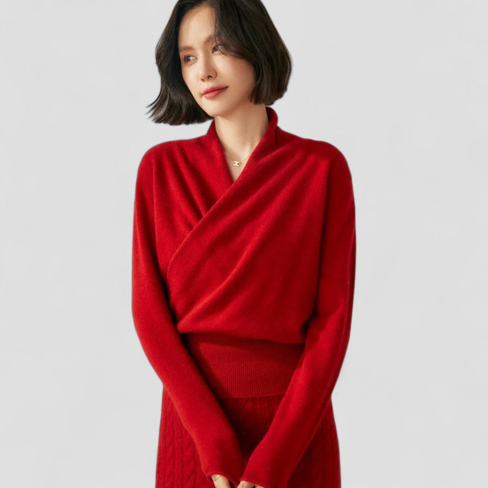 Women’s Crossover Cashmere Sweater