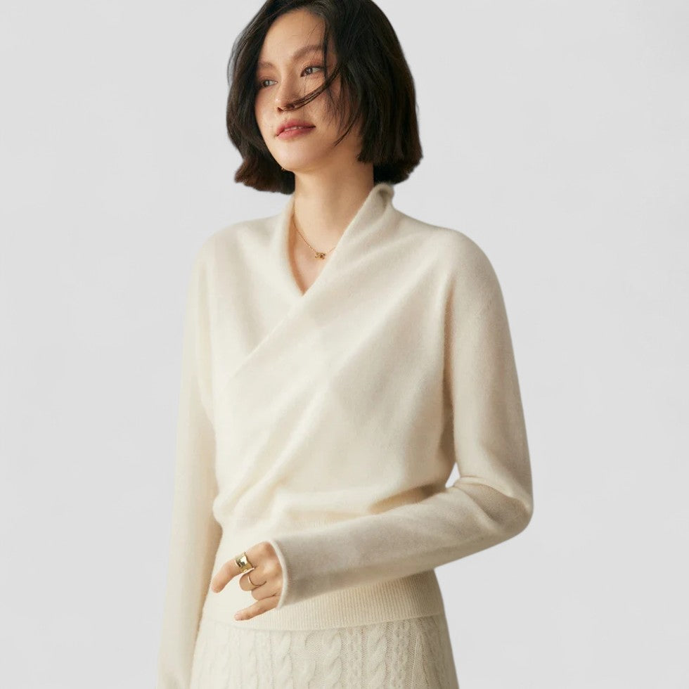 Women’s Crossover Cashmere Sweater