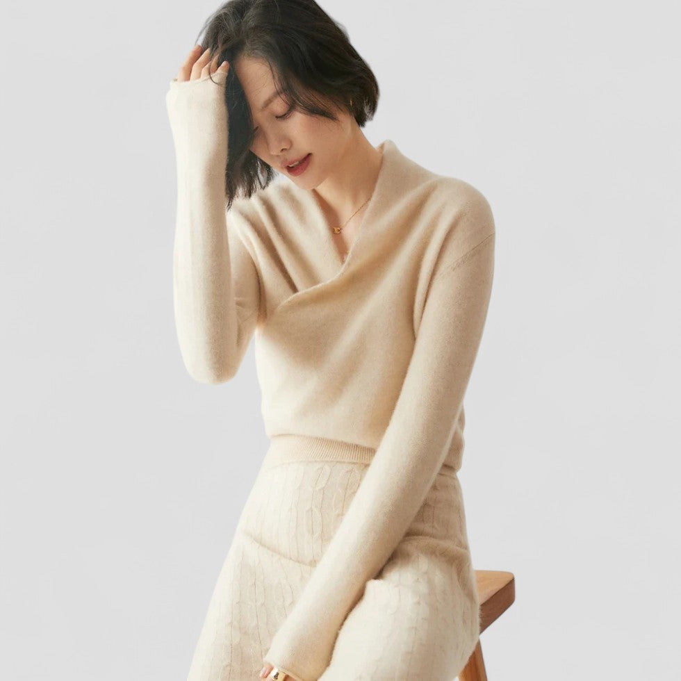 Women’s Crossover Cashmere Sweater