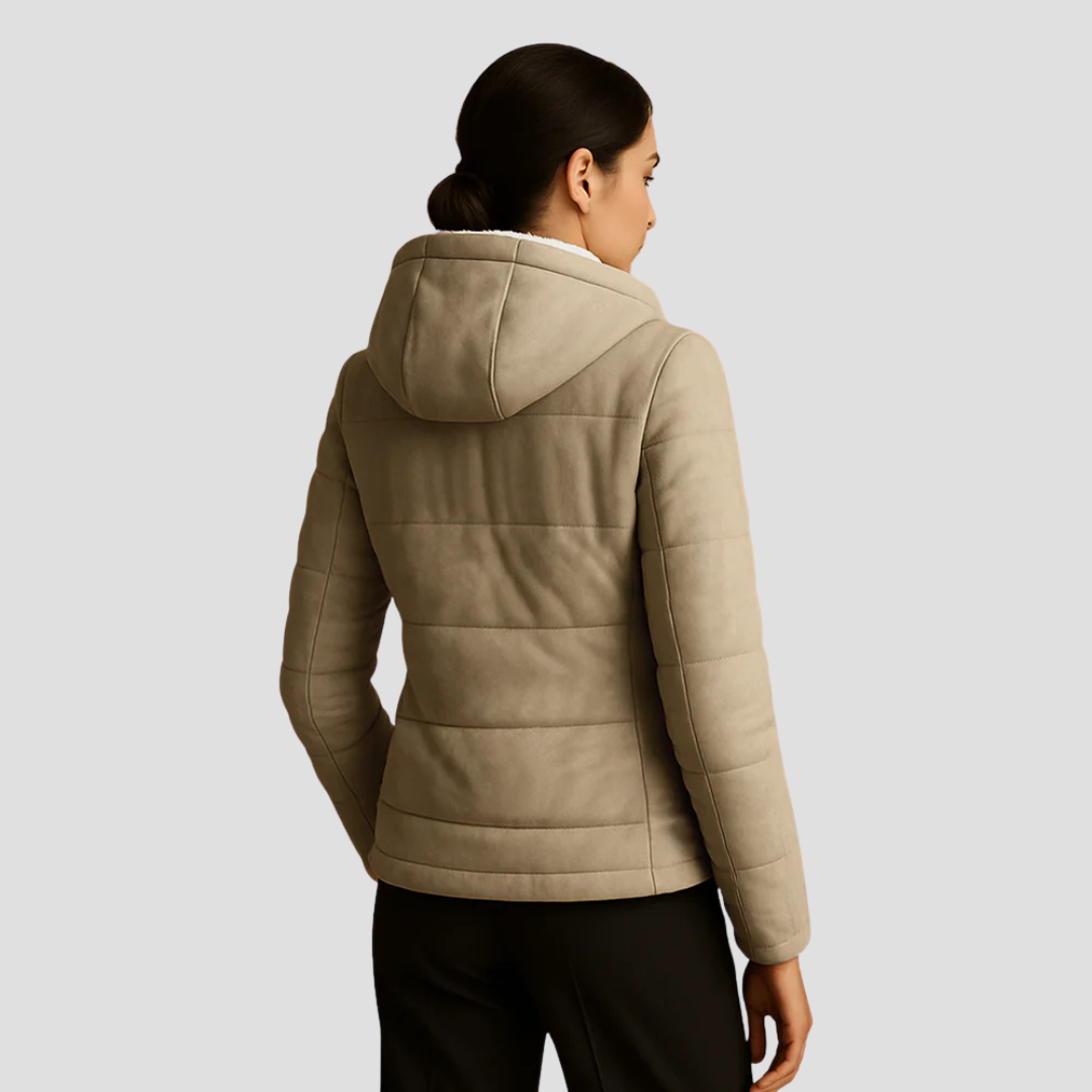 Women’s Short Parka with Faux Fur Lined Hood
