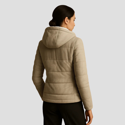 Women’s Short Parka with Faux Fur Lined Hood