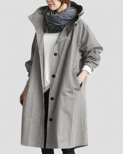 Women’s Elegant Hooded Trench Coat