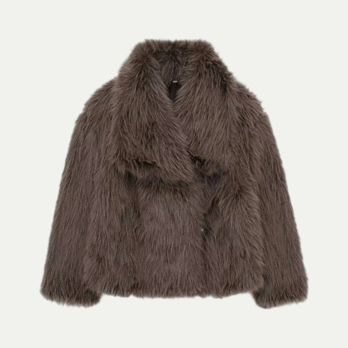 Women’s Plush Faux Fur Cropped Jacket