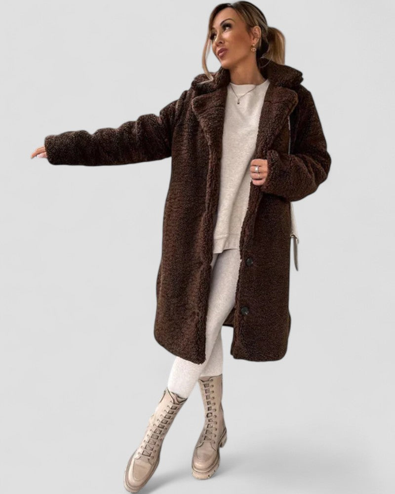 Women’s Plush Teddy Trench Coat