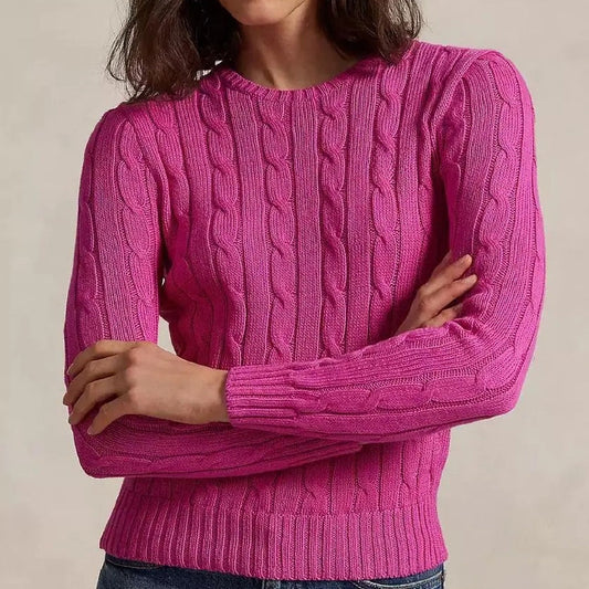 Classic Fit Crew Neck Cotton Sweater