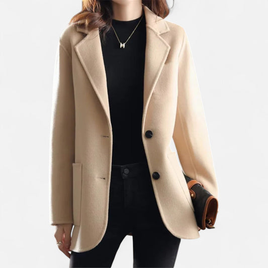 Women’s Short Woolen Blazer-Style Coat