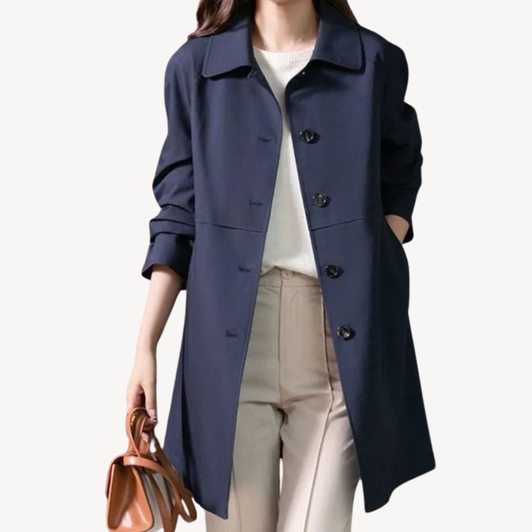 Women’s Elegant Mid-Length Trench Coat