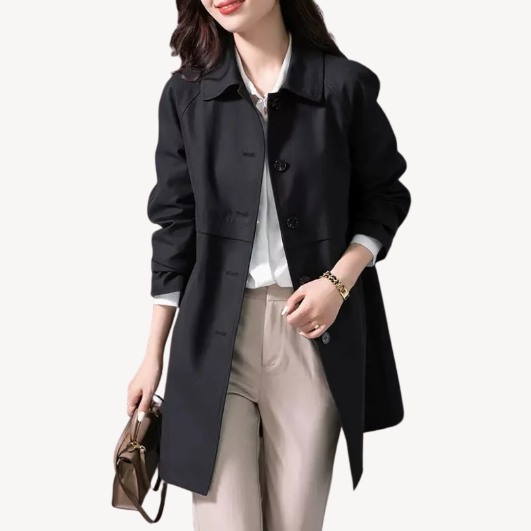 Women’s Elegant Mid-Length Trench Coat