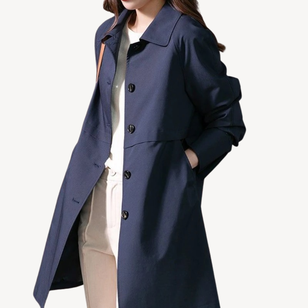 Women’s Elegant Mid-Length Trench Coat