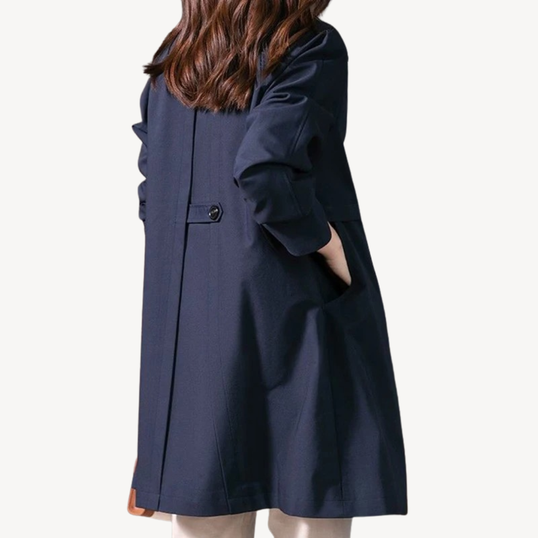Women’s Elegant Mid-Length Trench Coat