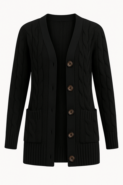 Women’s Cable-Knit Long-Line Cardigan