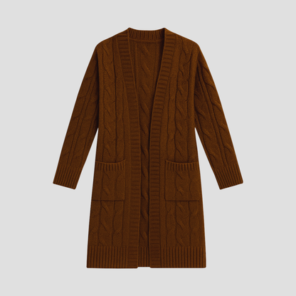 Women’s Cozy Cable Knit Longline Cardigan