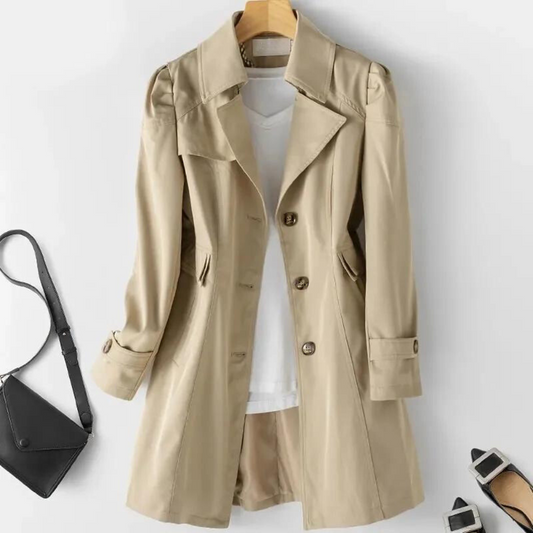 Women's Stylish Mid-Length Trench Coat