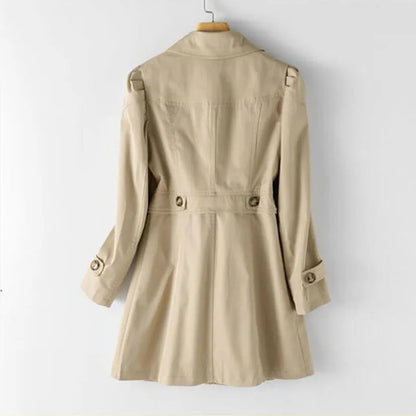 Women's Stylish Mid-Length Trench Coat