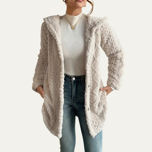 Women’s Cozy Mid-Length Fleece Cardigan