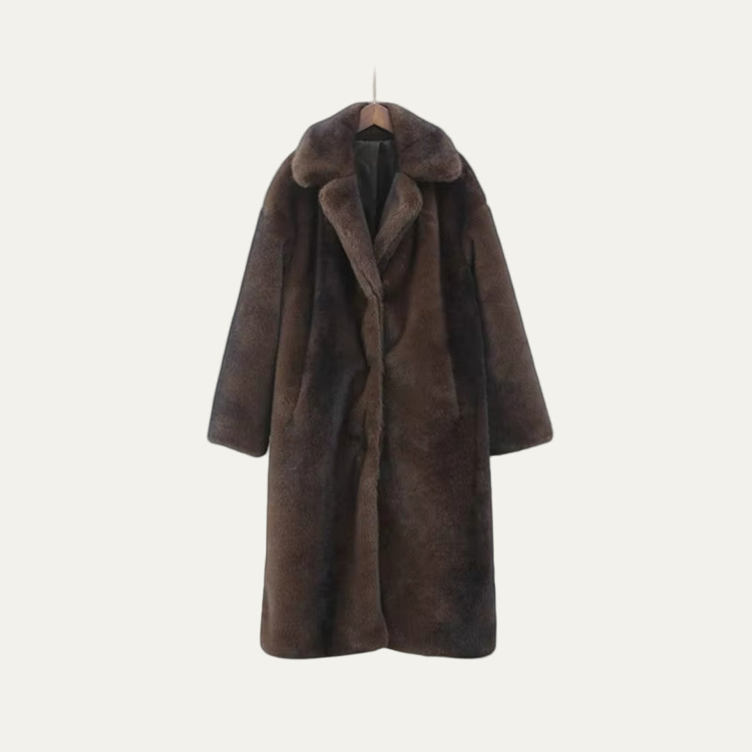 Women’s Luxe Faux Fur Longline Coat