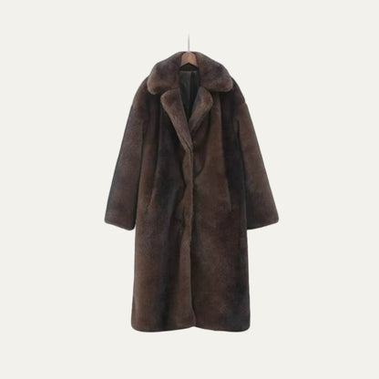 Women’s Luxe Faux Fur Longline Coat