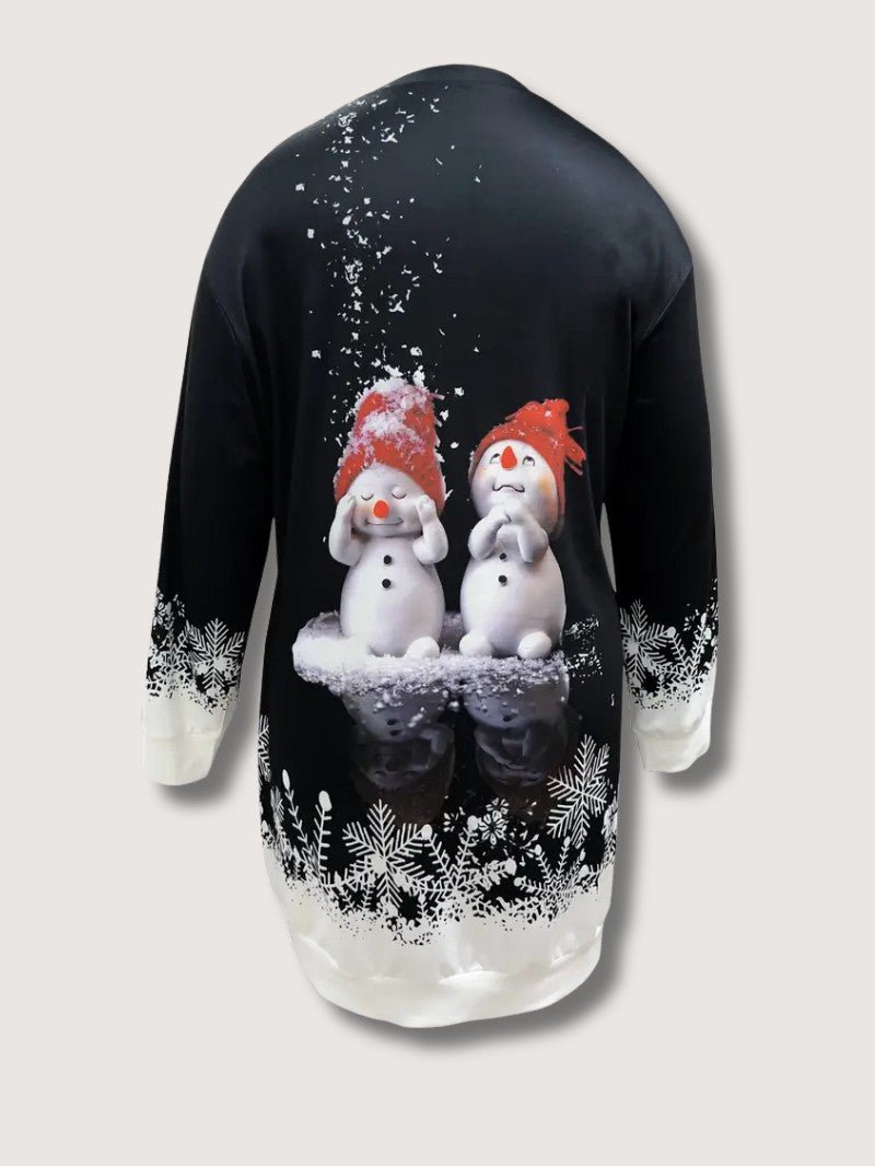 Women’s Snowman Christmas Graphic Sweater Dress