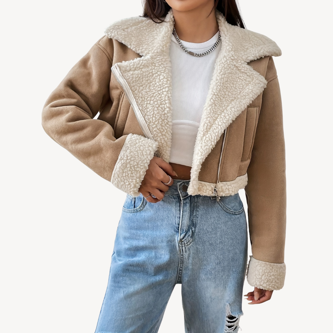 Women’s Faux Shearling Suede Jacket