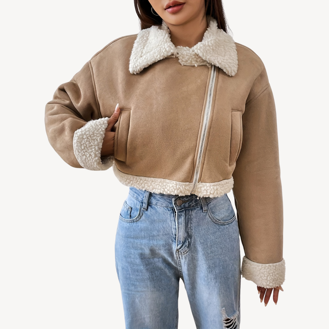 Women’s Faux Shearling Suede Jacket