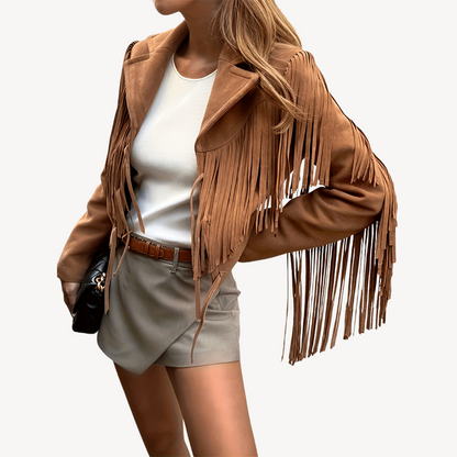 Women’s Fringe Suede Tassel Jacket
