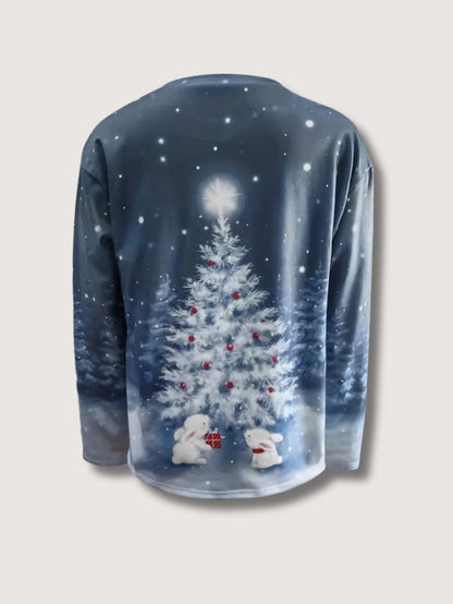 Women’s Golden Christmas Tree Raglan Sweatshirt