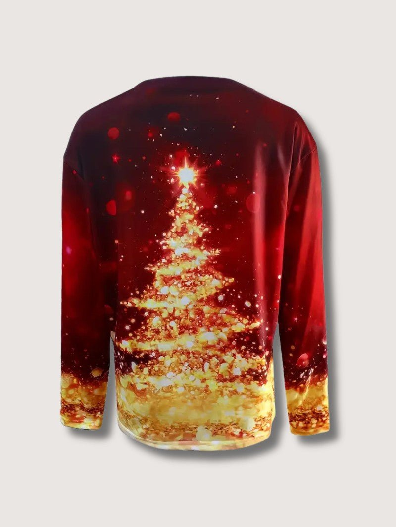 Women’s Golden Christmas Tree Raglan Sweatshirt