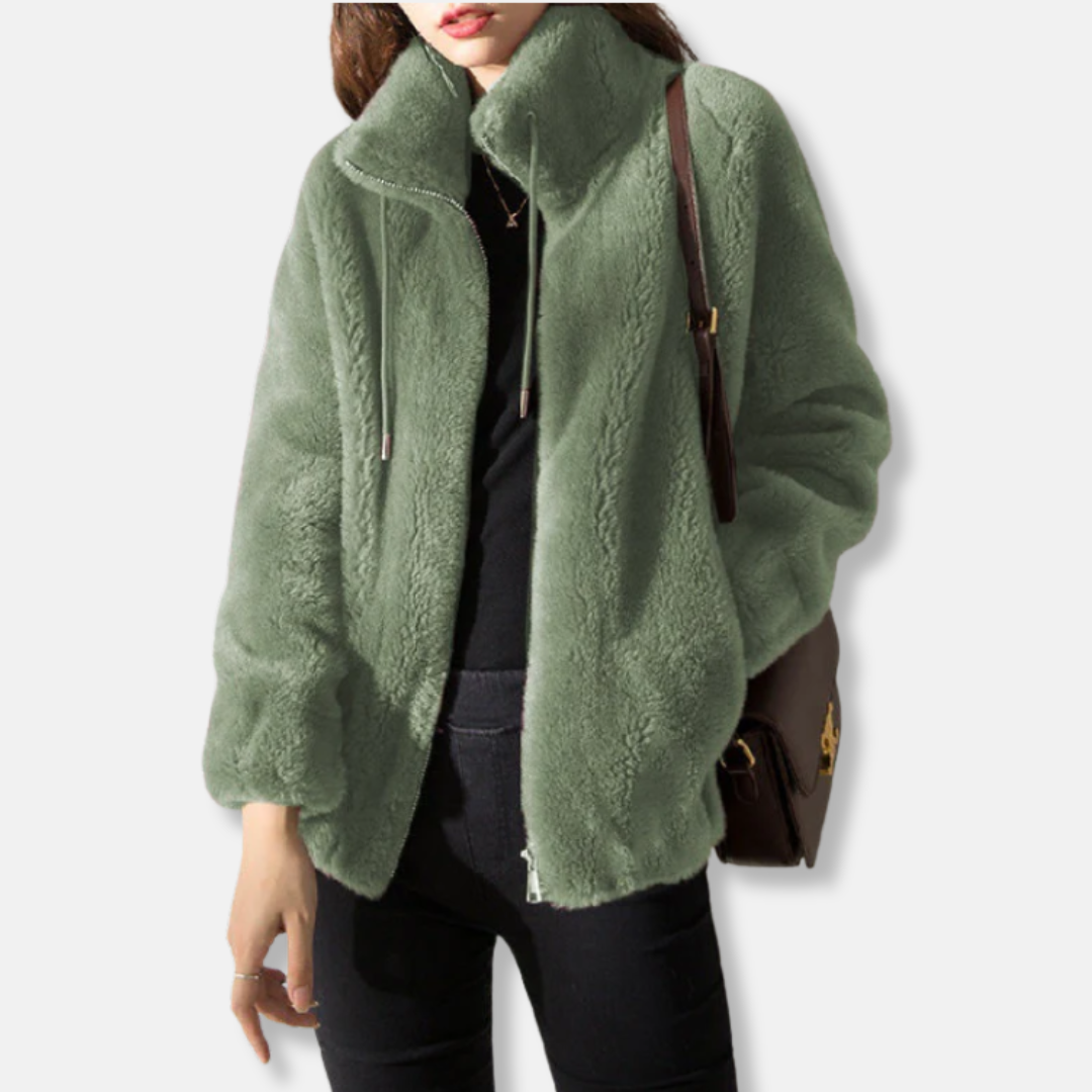 Women’s Plush Zip-Up Bomber