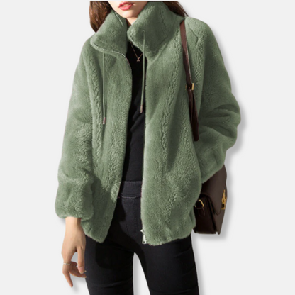 Women’s Plush Zip-Up Bomber