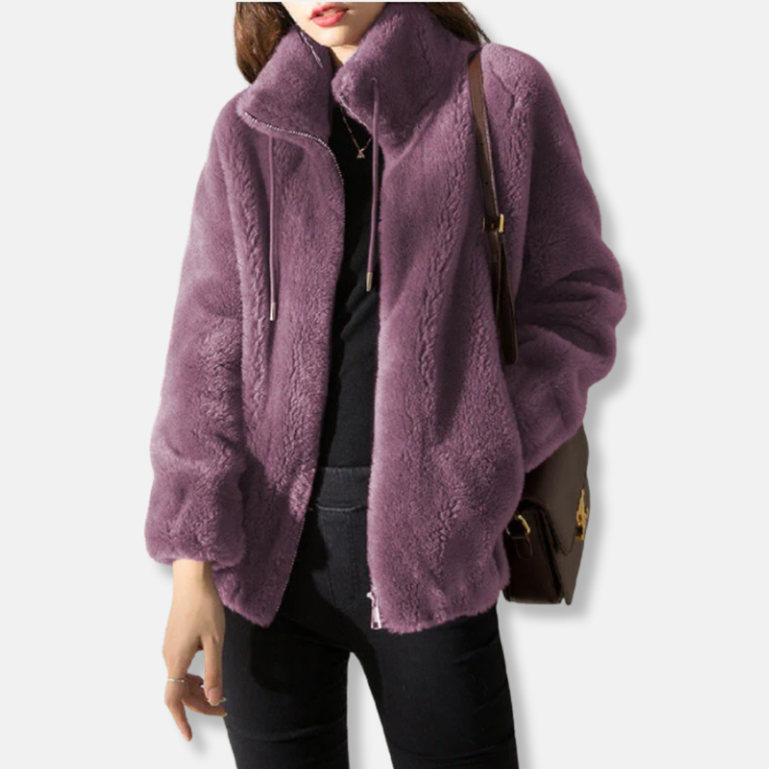Women’s Plush Zip-Up Bomber