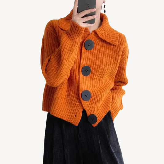 Women’s Cozy Big Button Cardigan