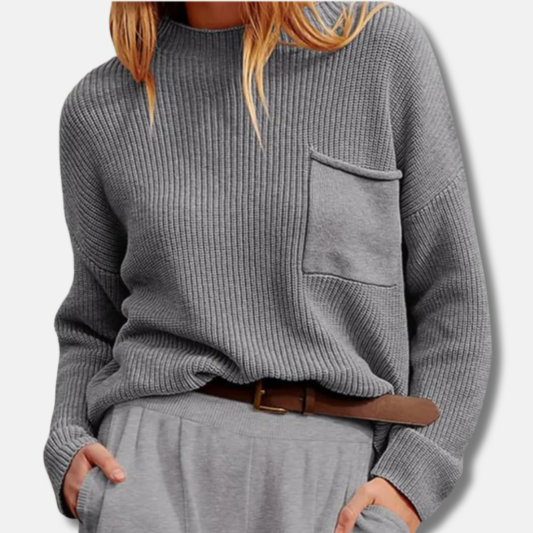 Women’s Ribbed Mock-Neck Sweater